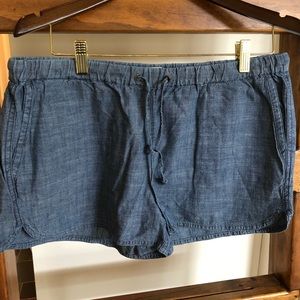 J.Crew drawstring denim shorts. Size M
